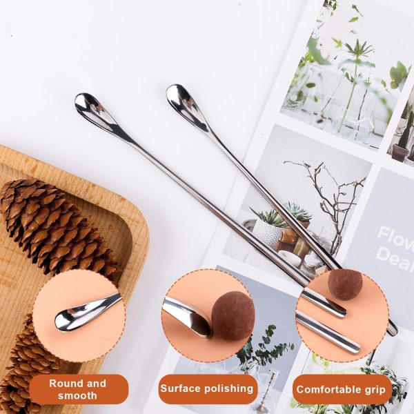 2pcs Reptile Food Spoons, Reptile Feeding Spoon Long Handle Fruit Mixing Stirring Food Scoop Pet Feeding Tool Fit for Crested Gecko Lizard Gargoyle Bearded Dragon and Other Small Animals - Image 4