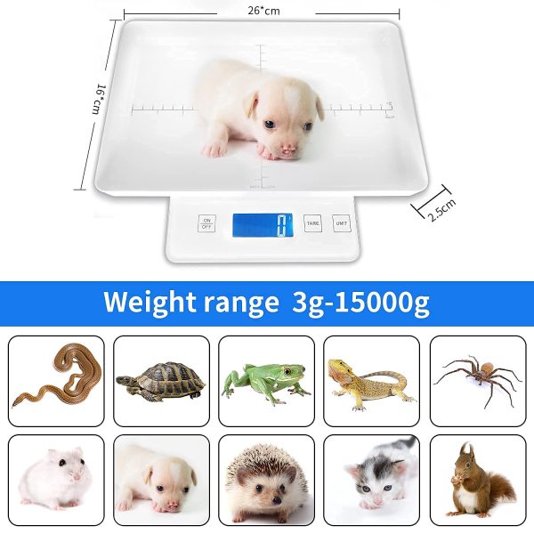 Digital Pet Scale for Small Animal, Whelping Scale,Mini Precision Gram Weight Balance Scale, High Precision 1g, Suitable for Newborn Pets - Image 2