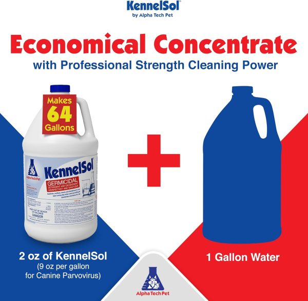 KennelSol 1-Step Kennel Cleaner - EPA Registered Liquid Concentrate Disinfectant and Deodorizer, Effective Against Bacteria and Viruses - 1 Gallon by Alpha Tech Pet - Image 5