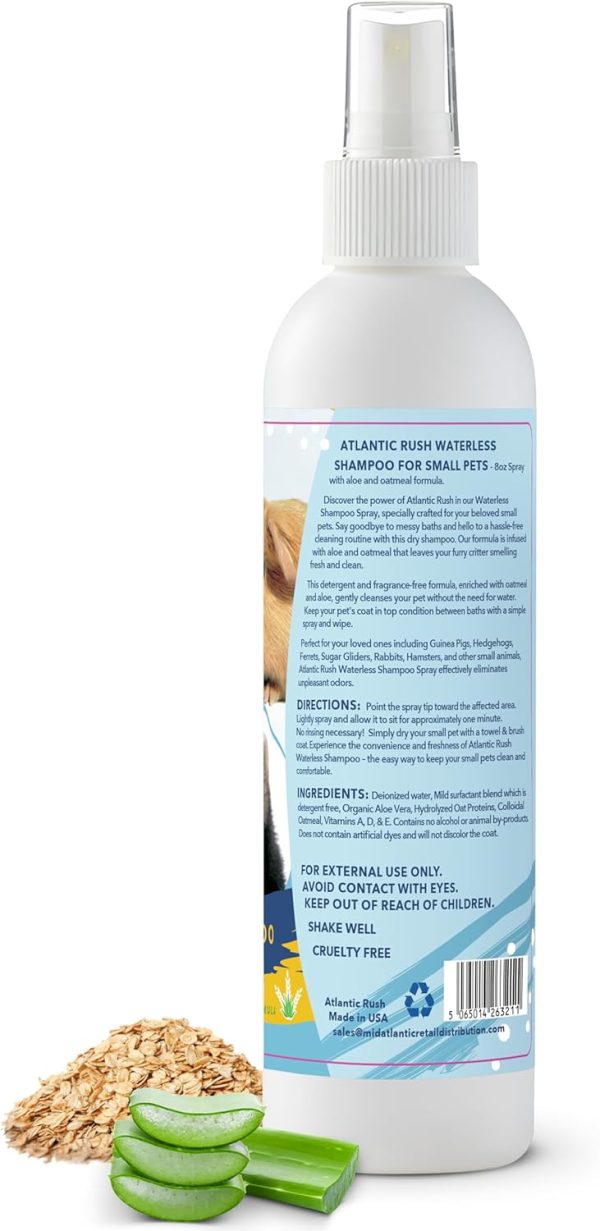 Waterless Shampoo for Small Critters- 8oz Small Animal Fragrance Free, & Crulety Free Dry Shampoo - No Rinse Shampoo for Pet Ferrets, Guinea Pigs, Hedgehogs, Sugar Gliders, Rabbits, & Hamsters - Image 2