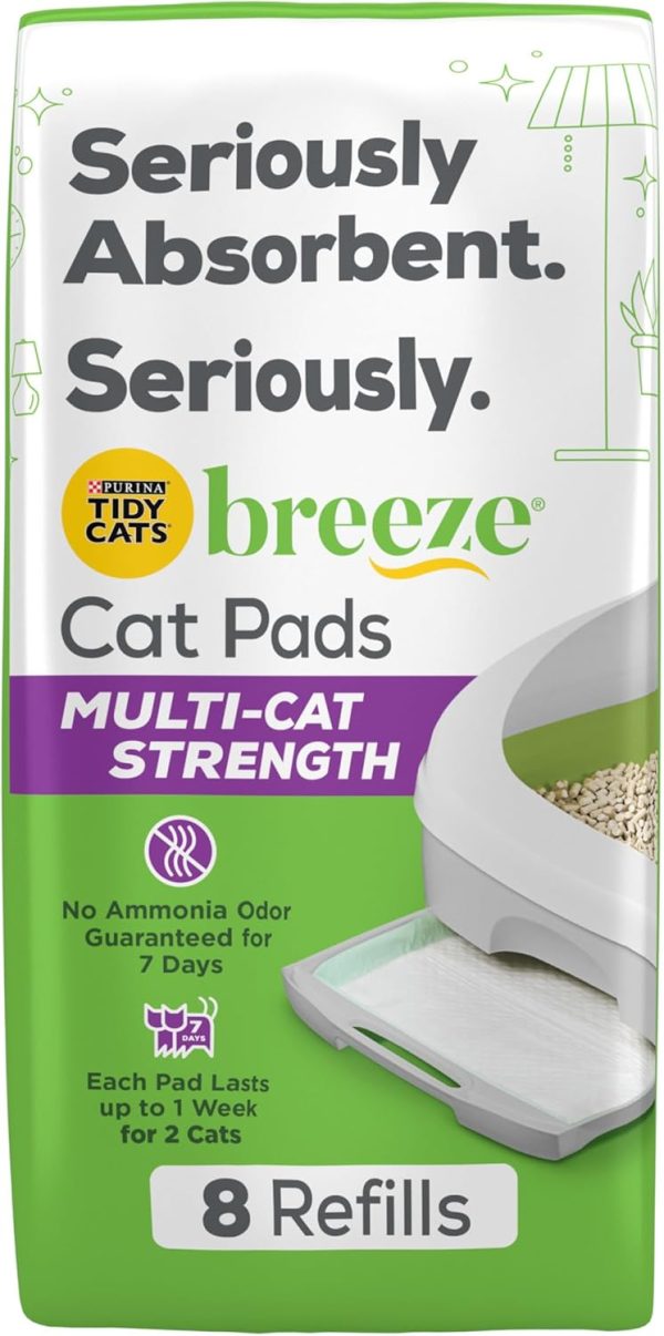 Purina Tidy Cats Cat Litter Breeze Pads Refill Pack Multi Cat Litter Pads - 8 ct. Bag