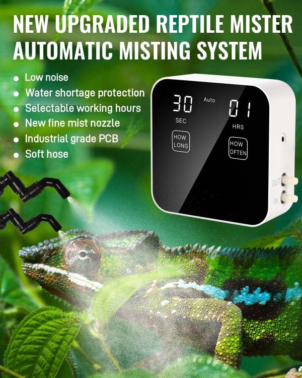 Reptile Humidifiers, Reptile Misting System, Reptile Mister Automatic with Timer, Terrarium Mister for Reptiles, Amphibians, Plants, Tank, Paludarium and Vivarium - Image 2