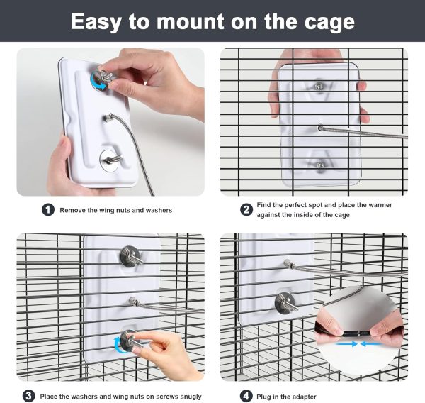 Fenocran Indoor Bird Heater Pad, USB Bird Warmer Heater, Bird Heater for Parakeets 4.5" X 7" - Image 4