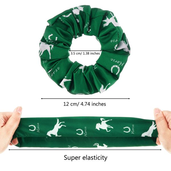 12 Pieces Horse Scrunchies Silk Satin Elastics Hair Ties Ponytail Holders Horse Hair Accessories for Women Gifts Equestrian Party Favors - Image 2