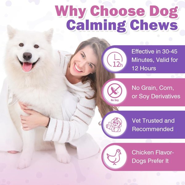 Hemp Calming Chews for Dogs 150PCs Dog Calming Treats and Bites with Hemp Oil - Anxiety and Stress Relief for Dogs Puppy Melatonin Sleep Aid Calm Dog, Noise, Thunder, Barking, Separation, Chewing - Image 6