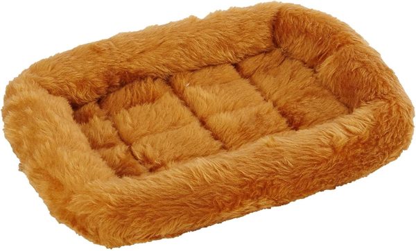 MidWest Homes for Pets Cinnamon 18-Inch Pet Bed w/ Comfortable Bolster | Ideal for Small Breeds & Fits an 18-Inch Crate | Easy Maintenance Machine Wash & Dry