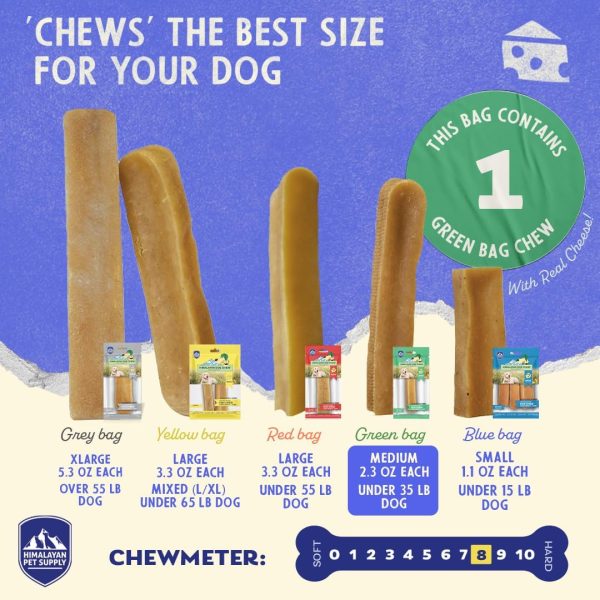 Himalayan Dog Chew Original Yak Cheese Dog Chew, 1 Medium Stick, 2.3 oz, Gluten Free, Healthy Dog Treats, Grain & Lactose Free 100% Natural, Long Lasting Dog Chews for Dogs Under 35 lbs - Image 3