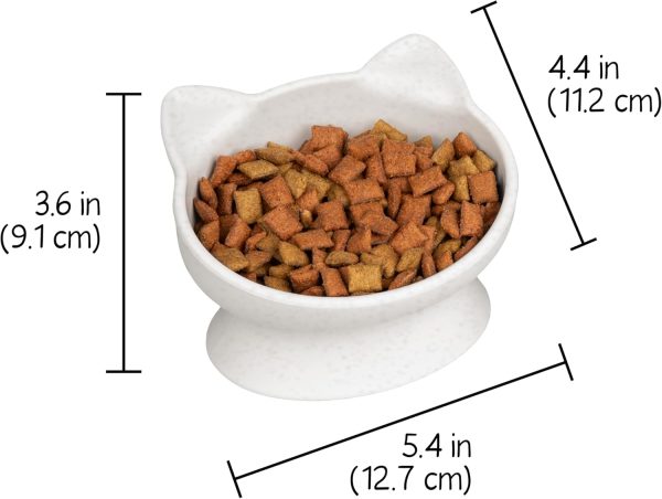 Kitty City Raised Cat Ear Bowls, Small Bowls 2pk (Modern) - Image 3