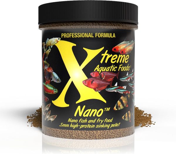 Xtreme Nano 0.5mm Sinking Pellets – High-Protein Fish Food for Nano & Community Fish, Krill-Based Formula for Color, Immune Support, and Vitality – Complete Nutrition for Small Aquarium Species (9oz)