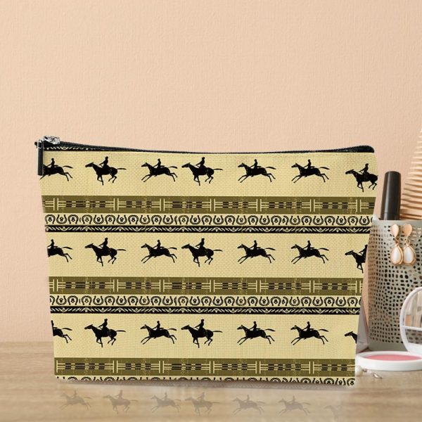 Retro Cowgirl Makeup Bag Western Gifts Horse Gifts for Girls Western Supplies Accessories Cosmetic Bag for Women Horse Lovers Sister Mom Best Friends Graduation Mothers Day Christmas Birthday Gifts - Image 5