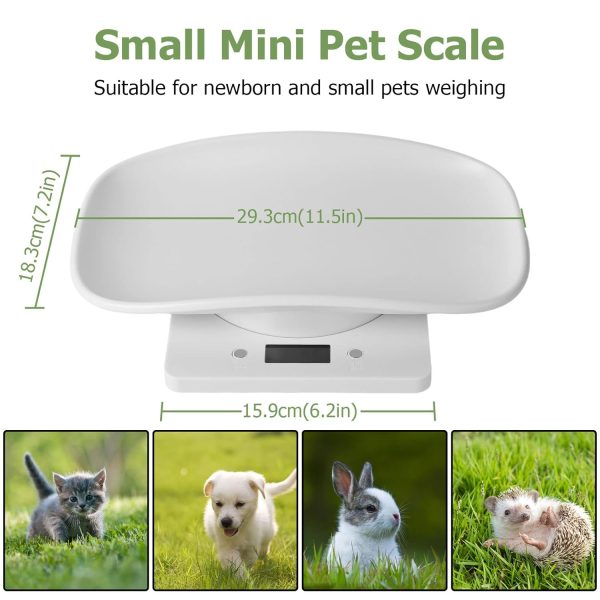 Digital Small Animals Scales for Weighing with Tape Measure, Puppy Whelping Scale Weigh Your Kitten, Rabbit with High Precision, Multifunction Electronic Baby Scales for Small Dogs Cats Crawl Pet - Image 3