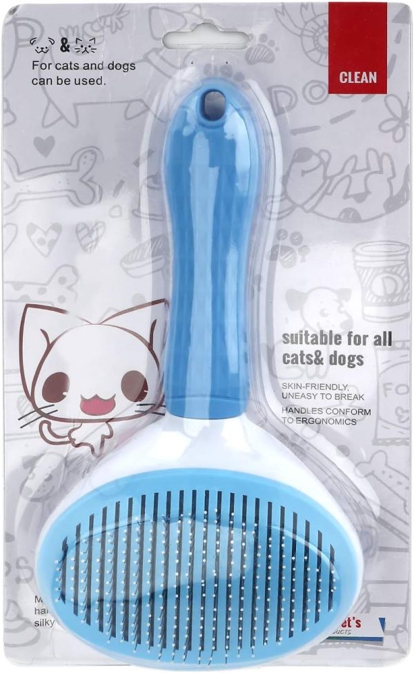 Depets Self Cleaning Slicker Brush, Dog Cat Bunny Pet Grooming Shedding Brush - Easy to Remove Loose Undercoat, Pet Massaging Tool Suitable for Pets with Long or Short Hair - Image 7