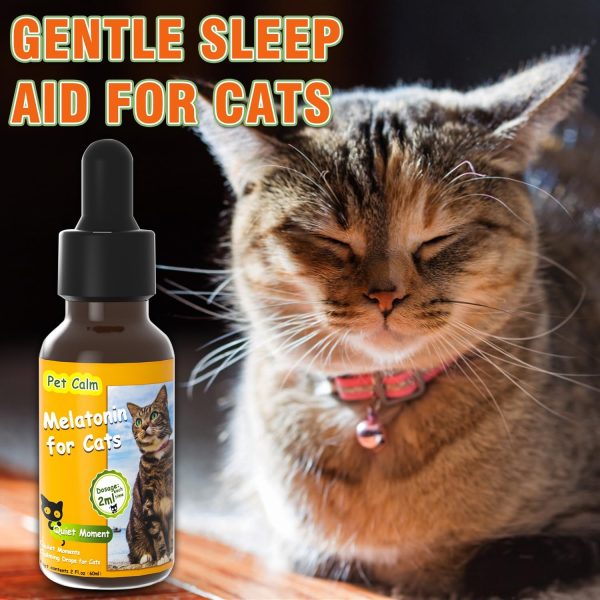 Tetra Cat Melatonin, Melatonin for Cats Calming, Anxiety & Stress Relief, Effective Cat Sleep Aid Safe for Cats & Kittens, 60Ml Cat Sedative for Sleep, Grooming, Separation Anxiety - Image 4