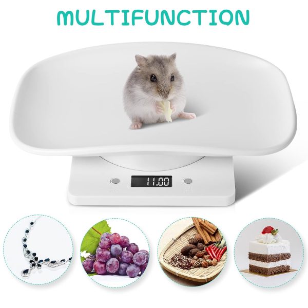 Digital Pet Scale, Puppy Scales for Weighing, Newborn Puppy Whelping Supplies, Accurate Small Animal Scale for Puppies/Kitten/Dog/Cat/Hedgehog, Multi-Function LCD Scale, Max 22lb,11.4inch - Image 3