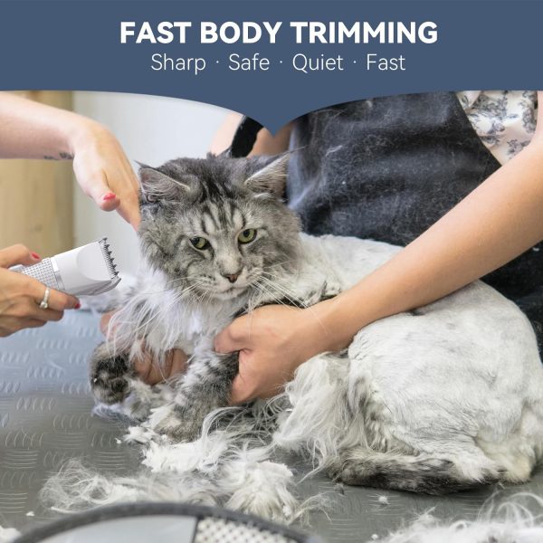 Cat Grooming Clippers Kit for Matted Hair, Bautrium 3 in 1 Electric Pet Hair Trimmer for Thick Hair, Heavy Coat Butt Shaver Cordless Cat Razor Claw Fur Trimmer for Dogs and Other Small Animals at Home - Image 5