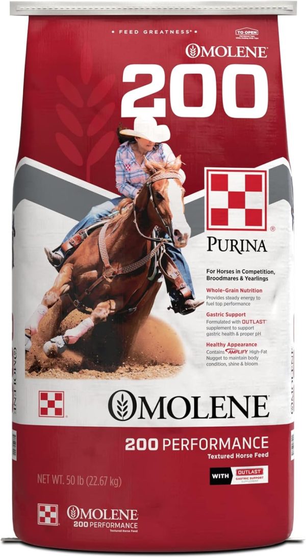 Purina® | Omolene #200® Performance Horse Feed | 50 pounds (50 lb) Bag - Image 2