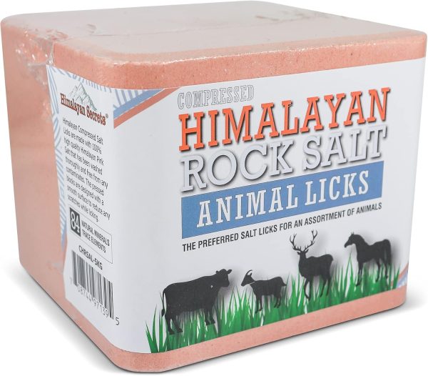 Himalayan Secrets® 11LB (5KG) Compressed Pink Himalayan Salt Lick | for Livestock and Wildlife Animals | 100% Pure & Natural Feed Salt Block | Natural Minerals and Trace Elements