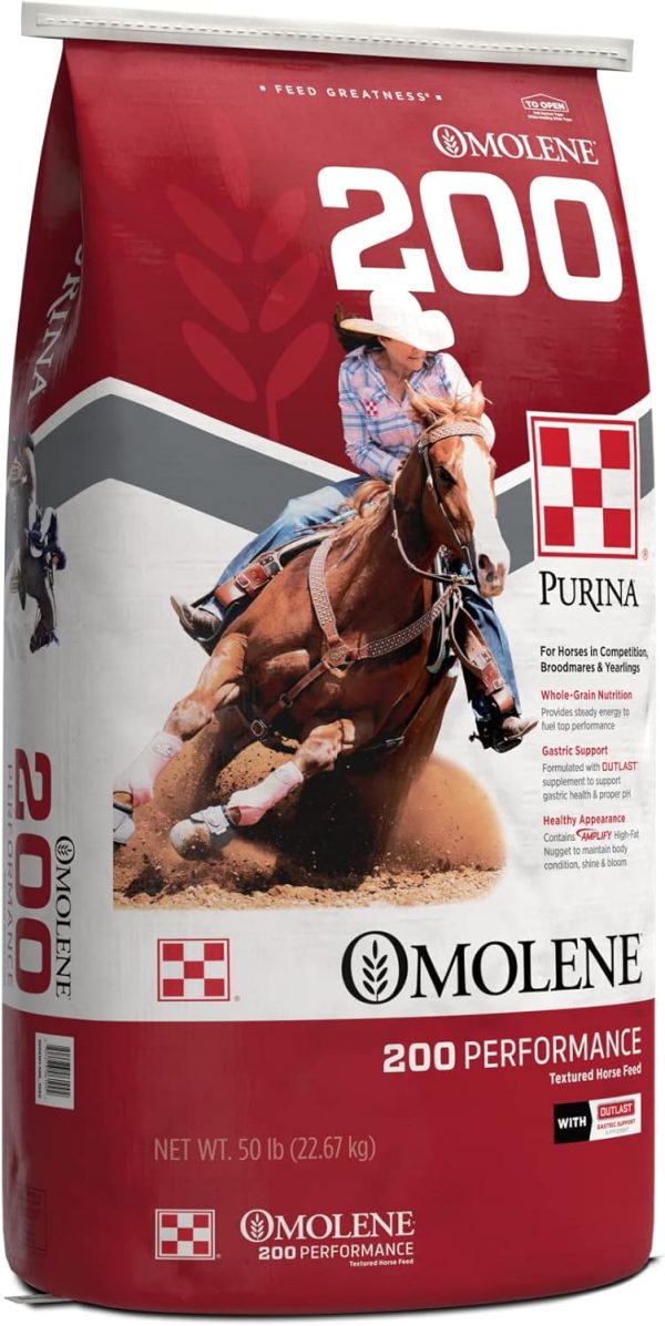 Purina® | Omolene #200® Performance Horse Feed | 50 pounds (50 lb) Bag