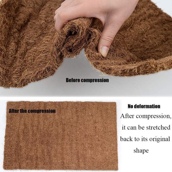 Hamiledyi Reptile Carpet Natural Coconut Fiber Tortoise Carpet Mats for Pet Terrarium Liner Reptile Supplies for Lizard Snake Chamelon Turtle Bedding Bunny Rabbit Mat (2*Sheets) - Image 4