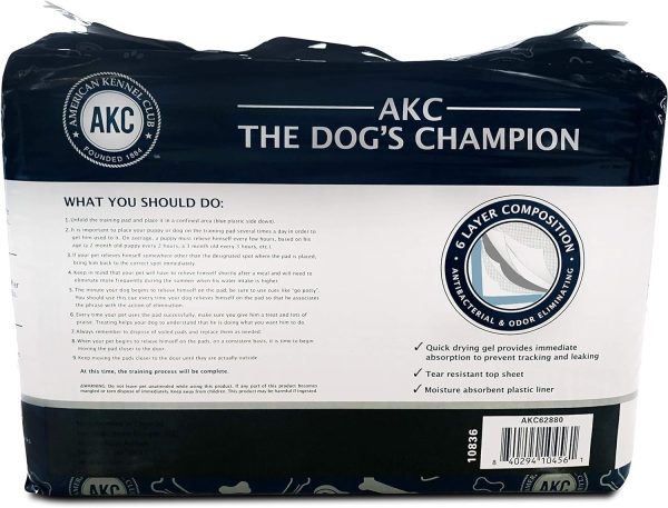 American Kennel Club Scented Puppy Training Pads with Ultra Absorbent Quick Dry Gel – 28 x 30 Pee Pads for Dogs - Fresh Scented - 50 Count, XL - Image 8