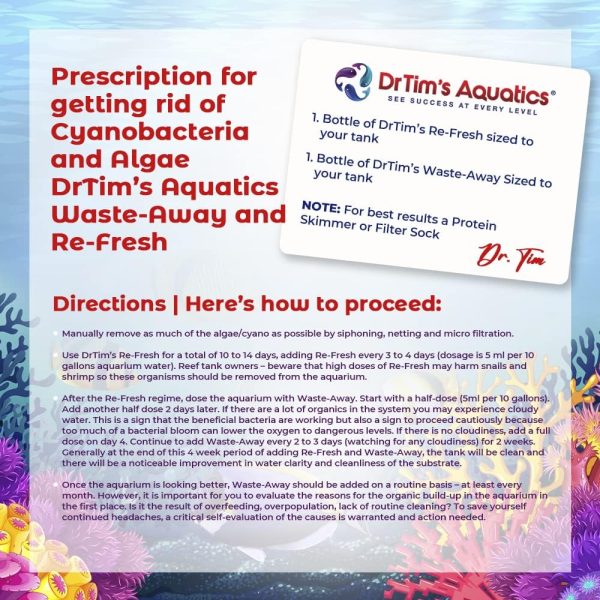 DrTim’s Aquatics Reef Waste-Away – Natural Fish Tank & Aquarium Waste Management Solution for Dissolving & Cleaning Organic Sludge & Waste - 16 oz. - Treats 480 gal. - Image 6