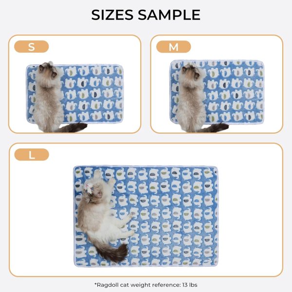 1 Pack 3 Blankets Super Soft Fluffy Premium Cute Elephant Pattern Pet Blanket Flannel Throw for Dog Puppy Cat Blue/Pink/Yellow Small(23x16 inch) - Image 3