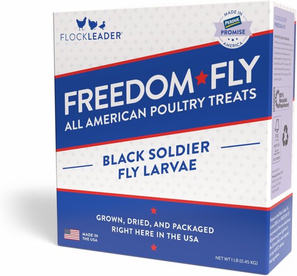 Freedom Fly, All American Dried Black Soldier Fly Larvae Poultry Treats, 1 lb