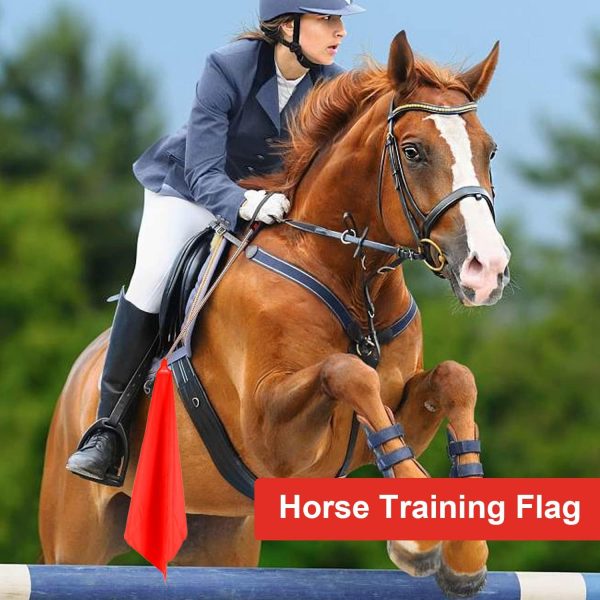 Horse Training Flag Equipment 10 Pcs with 2 Pcs Telescopic Flag Pole Lunge Longeing Stick for Horsemanship Supplies - Upgrade Stitched Loop Design - Image 7