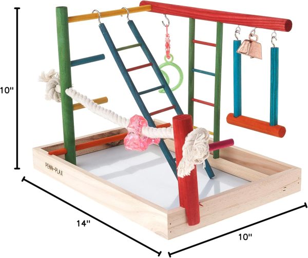 Penn-Plax Bird Life Wooden Playpen – Perfect for Cockatiels and Conures – Large - Image 7