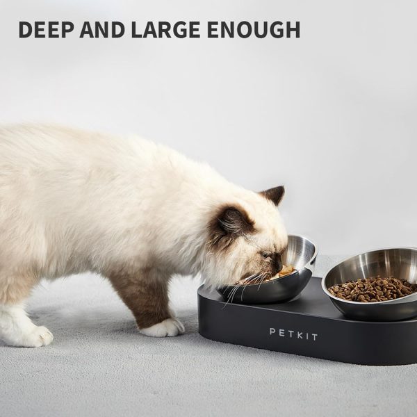 PETKIT Raised Dog Cat Food Bowl 304 Stainless Steel, Elevated Pet Food and Water Bowl Dishes, Elevated Cat Bowls, Non-Slip Tilted Cat Bowl No Spill - Image 9