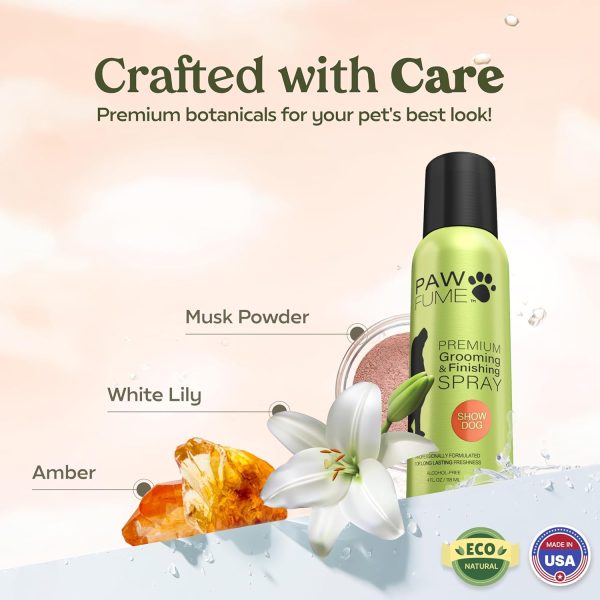 PAWFUME Premium Grooming Spray Dog Spray Deodorizer Perfume For Dogs - Dog Cologne Spray Long Lasting Dog Sprays - Dog Perfume Spray Long Lasting After Bath- Dog deodorizing Spray (Show Dog) - Image 4