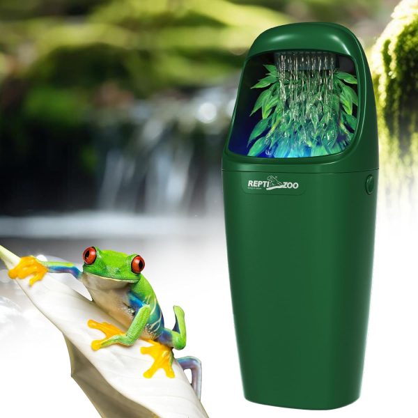 REPTIZOO Reptile Water Dispenser Automatic Chameleon Drinking Fountain with Indicator Light, Reptile Terrarium Decor Water Dripper for Reptiles, Chameleon, Lizard, Gecko Amphibians