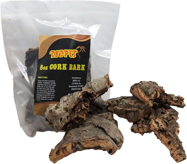 DBDPet Virgin Reptile Cork Bark- Assorted Pieces (Rounds, Half Rounds, and Flats by Weight) for Reptiles, Amphibians, Orchids, Frogs, Terrariums and More! (1lb of Assorted Pieces) - Image 2