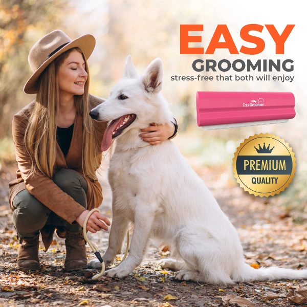 EasyGroomer Deshedding Brush for Dogs Cats | Pink | Undercoat Tool for Large and Small Pets | Comb Removes Loose Dirt, Hair and Fur | Perfect Clean for Short and Long Hair Grooming Shedding - Image 8