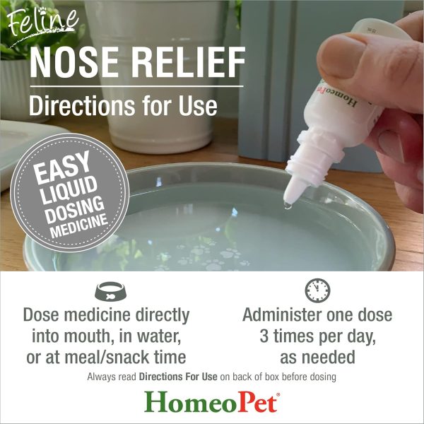 HomeoPet Feline Nose Relief, Natural Nasal and Sinus Medicine for Cats, Pet Medicine, 15 Milliliters - Image 5