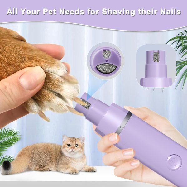 Dog Grooming Clippers Kit-Electric Rechargeable Cat Trimmer Tools-Cordless Quiet Pet Nail Paw Grinder-4 in 1 Multifunctional Low Noise Shaver-Razor for feet Face Ears Toenail Eye - Image 3