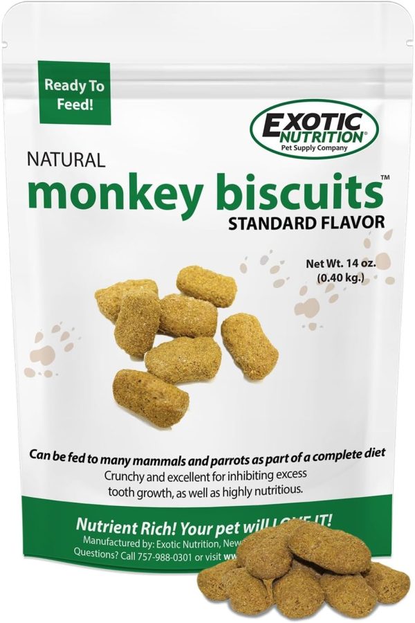 Monkey Biscuits (Standard, 3 lb.) - Healthy & Crunchy Biscuit Treat for Prairie Dogs, Parrots, Squirrels, Sugar Gliders, Hamsters, Rats, Rodents, Amazons, Macaws, Cockatoos, Birds & Other Small Pets - Image 5