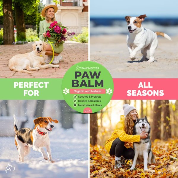 Dog Paw Balm (2 oz) - Heals, Repairs & Restores Dry, Cracked & Damaged Paws - 100% Organic & Natural Moisturizer & Protection for Dog Feet & Foot Pads - Effective & Safe - Image 5