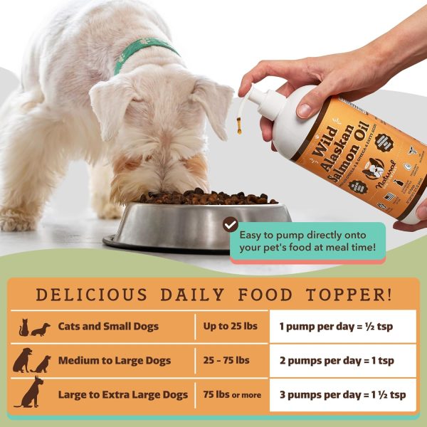 Natural Dog Company Wild-Caught Salmon Oil for Dogs (32oz) with Pump, Omega 3 Fish Oil Supplement for Joint Health, Skin & Coat, Dog Food Topper with Essential Fatty Acids, Dog Fish Oil Supplement - Image 7