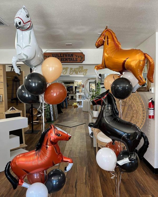 4 Pack Giant Horse Balloons Horse Themed Balloons gallant horse balloons for Horse Party Themed Birthday Party Decorations Supplies - Image 4