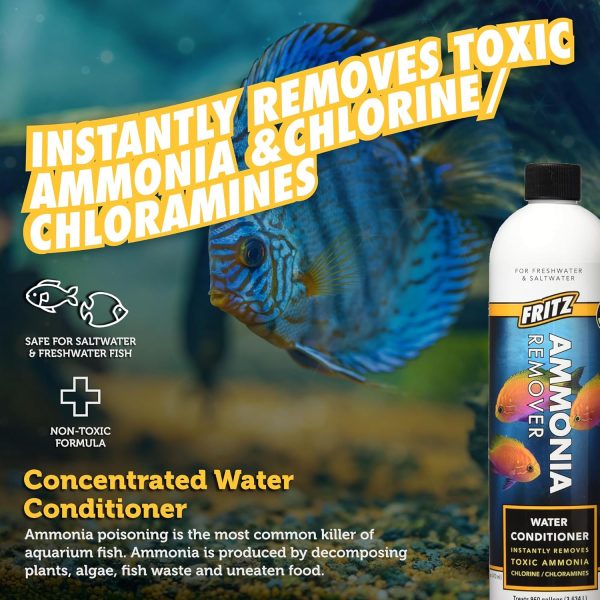 Fritz Aquatics ACCR Water Conditioner Instantly Removes Toxic Ammonia/Chlorine & Chloramines for Fresh & Salt Water Aquariums (16-Ounce) - Image 3