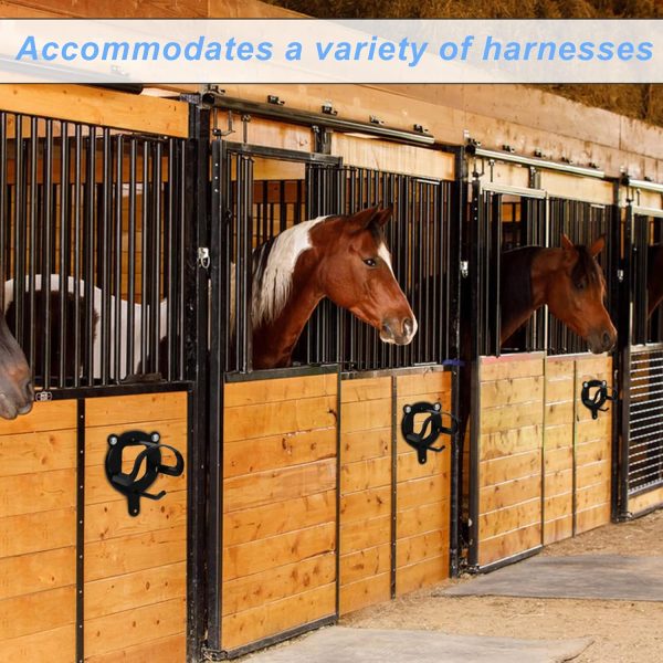 12 Counts Horse Bridle Rack, Bridle Bracket Bridle Hooks with Tubes and Screw, Horse Tack Storage Halter Hanger Metal Bridle Holder for Tack Room,Horse Blanket Rack,Bridle Holder Wall Mount - Image 7