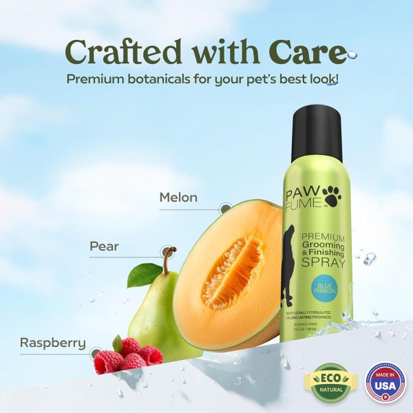 PAWFUME Premium Grooming Spray Dog Spray Deodorizer Perfume for Dogs - Dog Cologne Spray Long Lasting Dog Sprays - Dog Perfume Spray Long Lasting After Bath- Dog deodorizing Spray (Blue Ribbon) - Image 4