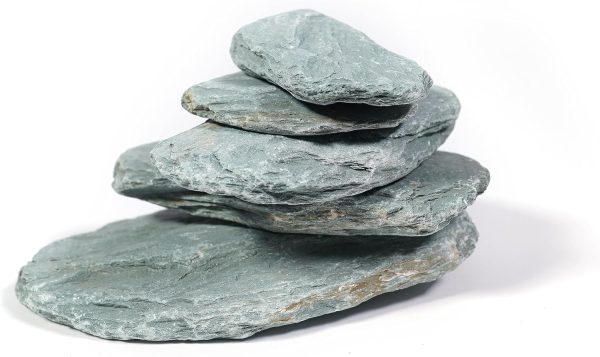 LANDEN River Slate Stone Natural Rocks(18lbs, 3~9 inches,13pcs) for Aquariums, paludariums, Terrariums, Reptile, and Amphibian Enclosures Decorative of Stream's Caves and Caverns - Image 6