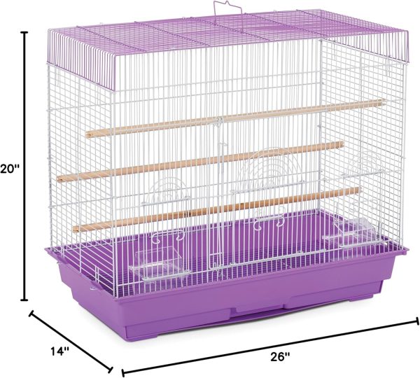 Prevue Pet Products SP1804-3 Flight Cage, Lilac/White,26" L x 14" W x 22 1/4" H - Image 4