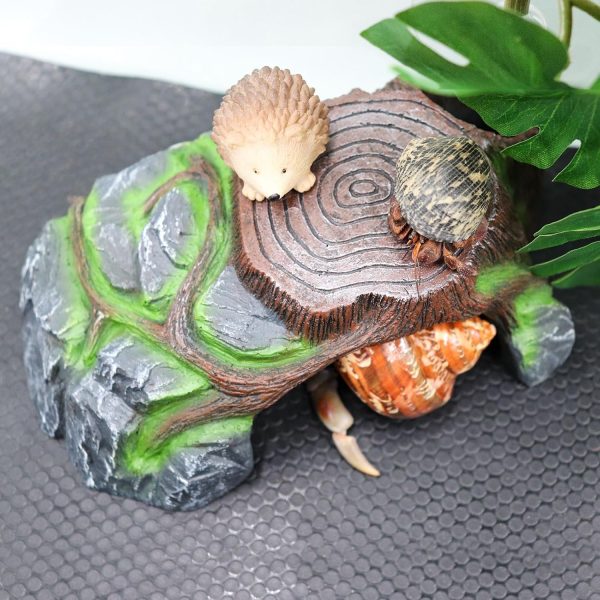 Hermit Crab Hideout, Resin Simulation Stone Reptile Cave Hideout, Hermit Crab Climbing Toys, Terrarium Habitat Decor for Lizard Spider Aquarium Fish Gecko Bearded Dragon - Image 4