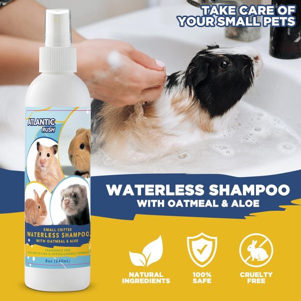 Waterless Shampoo for Small Critters- 8oz Small Animal Fragrance Free, & Crulety Free Dry Shampoo - No Rinse Shampoo for Pet Ferrets, Guinea Pigs, Hedgehogs, Sugar Gliders, Rabbits, & Hamsters - Image 8