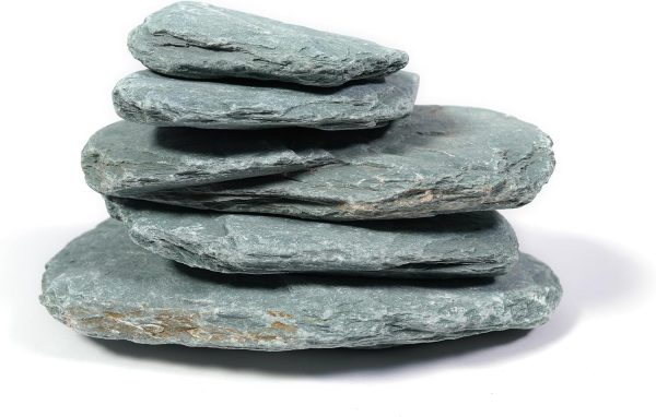 LANDEN River Slate Stone Natural Rocks(18lbs, 3~9 inches,13pcs) for Aquariums, paludariums, Terrariums, Reptile, and Amphibian Enclosures Decorative of Stream's Caves and Caverns - Image 7