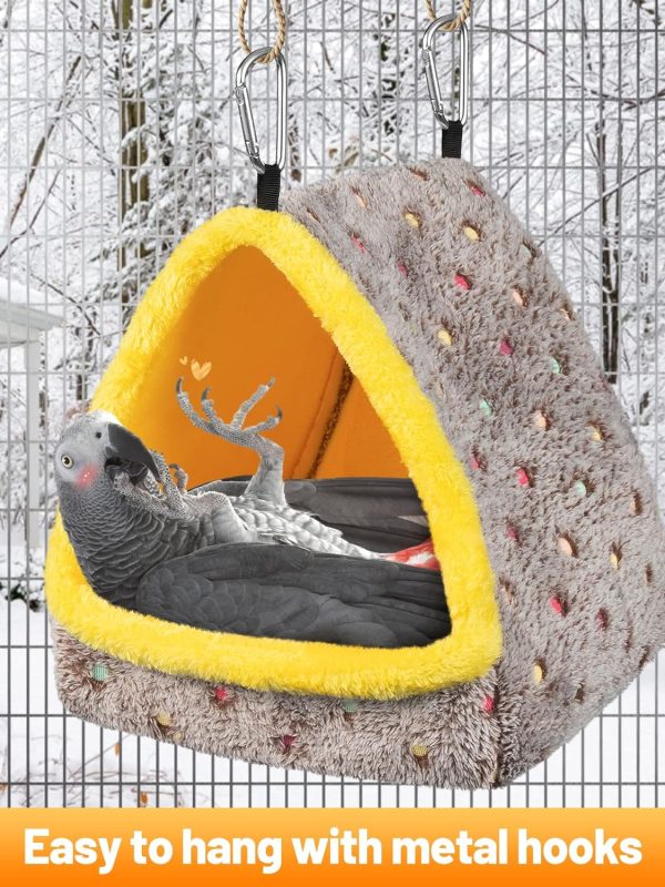 MEWTOGO Large Winter Warm Bird Nest House, Comfortable Bird Bed for Cage with Mat, Hanging Hammock Shed Hideaway Hut Gift for Macaws African Grey Amazon Parrots - Image 6