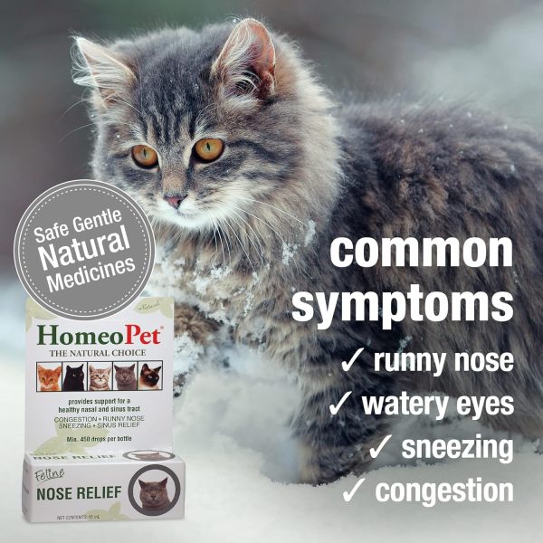 HomeoPet Feline Nose Relief, Natural Nasal and Sinus Medicine for Cats, Pet Medicine, 15 Milliliters - Image 3